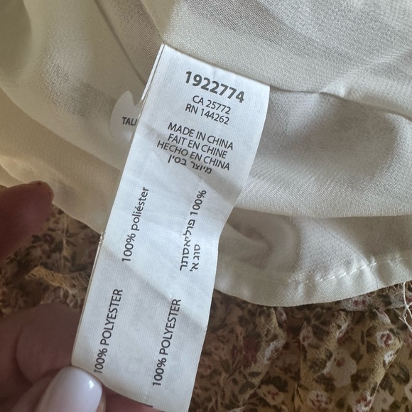 Dex Floral Tiered Maxi Skirt in Beige and Light Brown - Picture 5 of 6